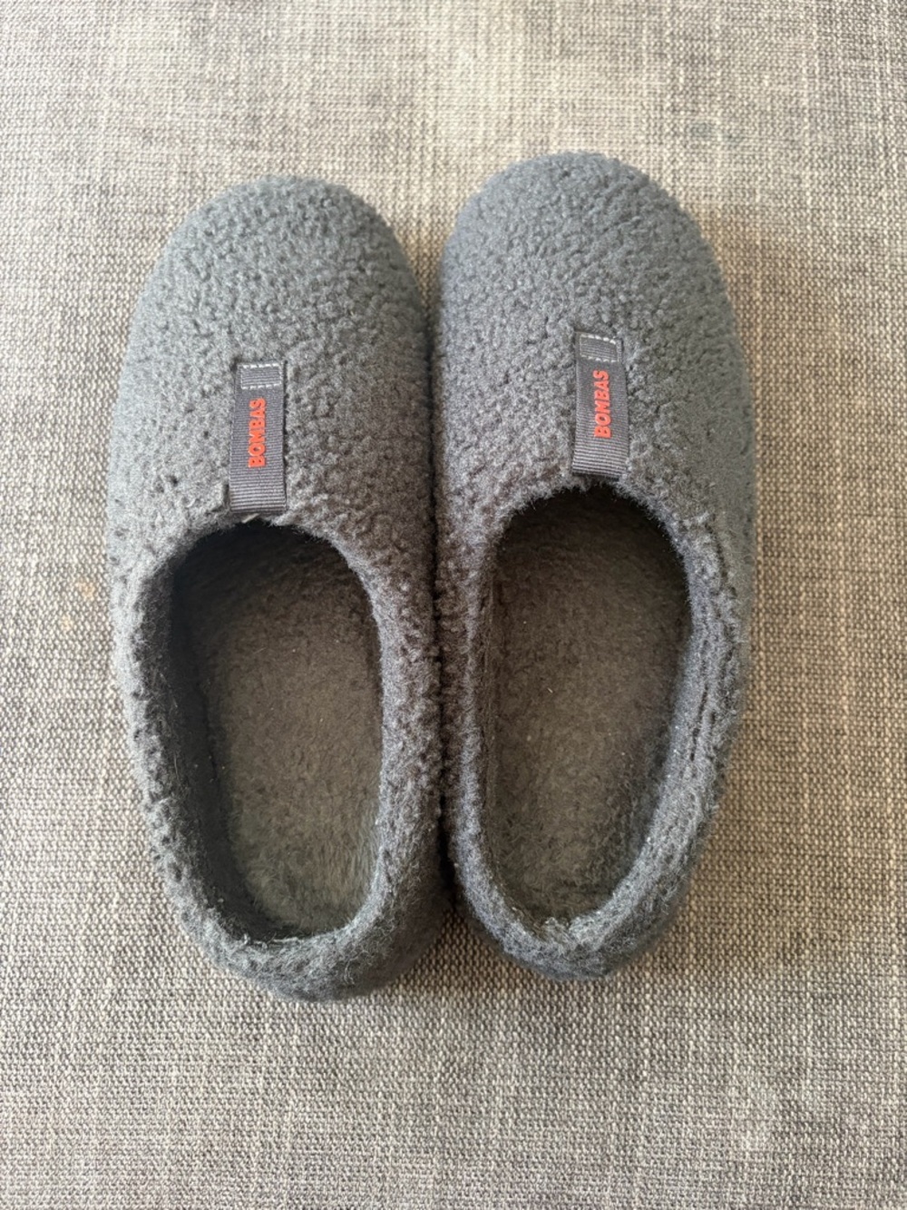 Bombas Dark Gray Sherpa Slip-On Slippers